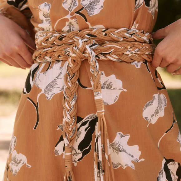 The Great - The Derby Dress with Braided Belt - Amber Antique Floral - Picture 3 of 3